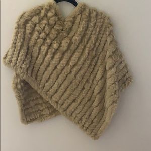 Rabbit hair poncho